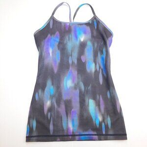 Ivivva Lululemon Gray Purple Blue  Power Y Tank Top Youth Girls 12